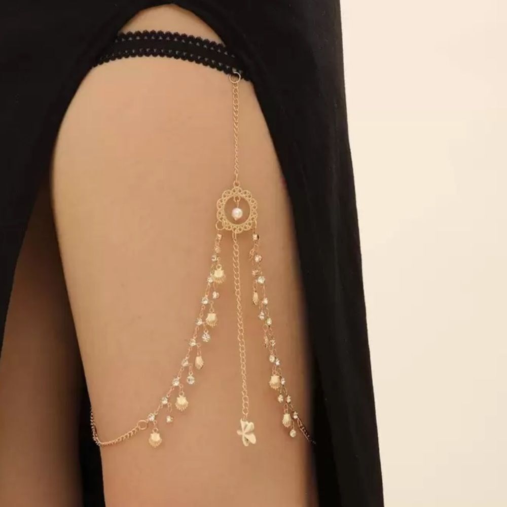 Gold Chain Leg Jewelry R289 - Picture 2 of 4